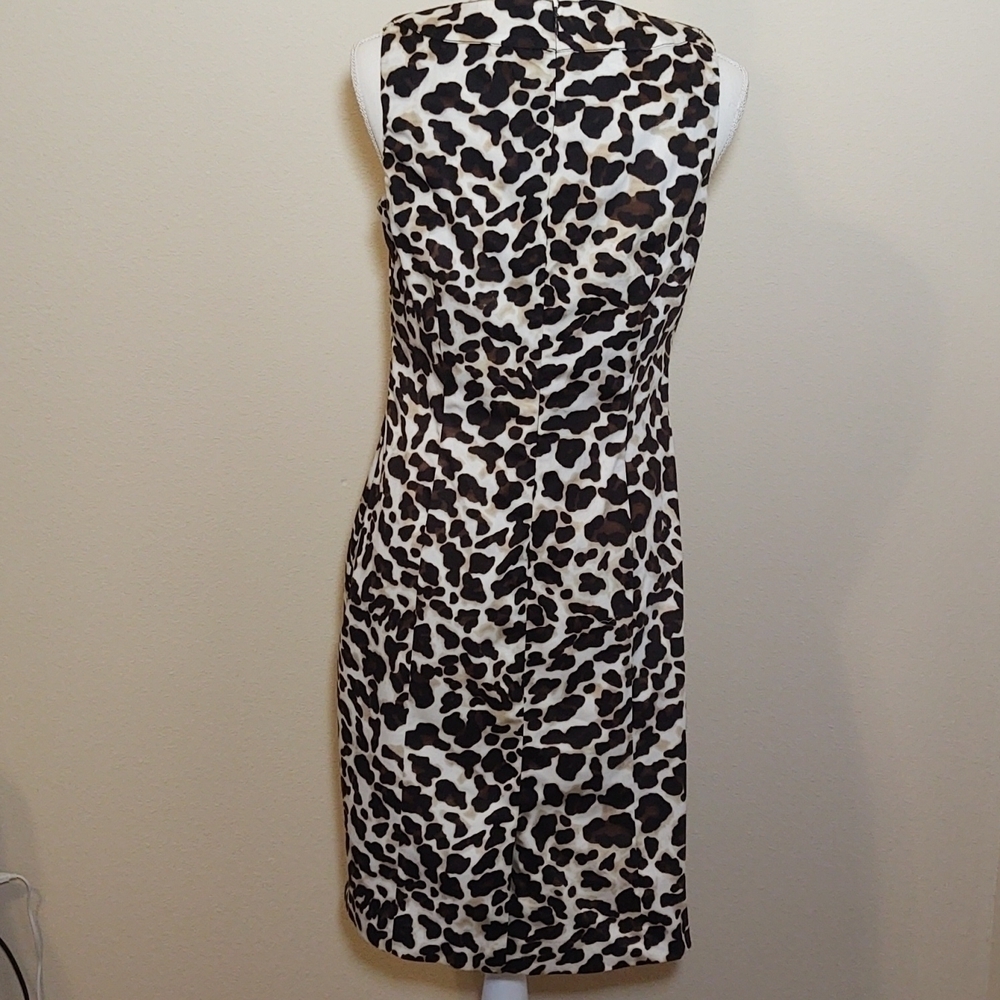 Jones New York Signature Animal Print Sleeveless Stretch Dress - Picture 4 of 10